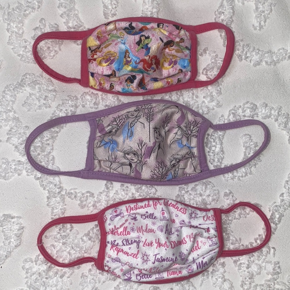 Disney Childrens Face Masks - set of 3